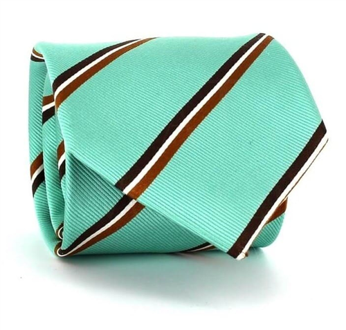 Corbata Rayas Verde Turquesa