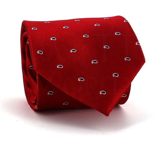 Corbata Seda Paisley Roja