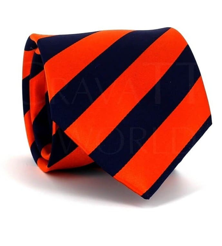 Corbatas Rayas Naranja y Azul