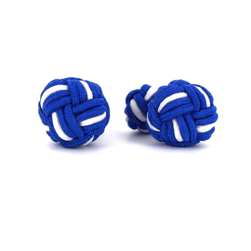 Gemelos Bola Grande Azul Marino y Blanco