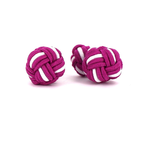 Gemelos Bola Grande Fucsia y Blanco