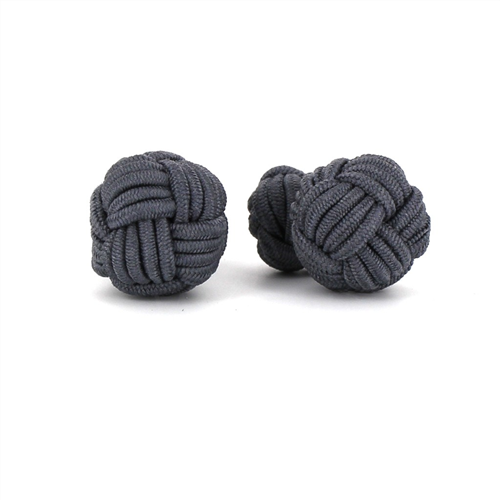 Gemelos Bola Grande Gris Oscuro