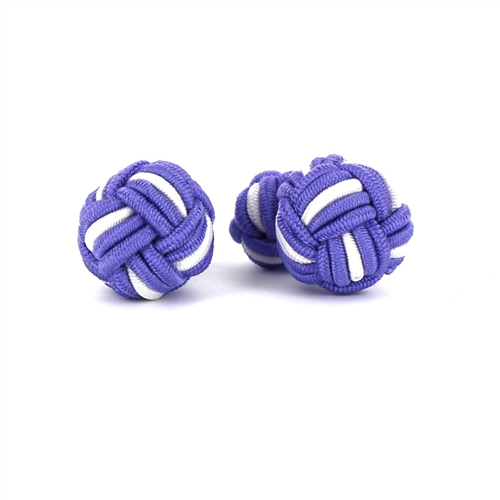 Gemelos Bola Grande Lila y Blanco