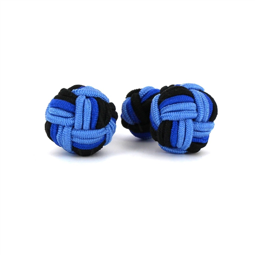Gemelos Bola Grande Negro y Azules