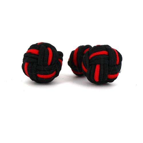 Gemelos Bola Grande Negro y Rojo