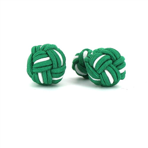 Gemelos Bola Grande Verde y Blanco