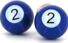 Gemelos Bolas Billar Azul 2