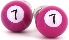 Gemelos Bolas Billar Fucsia 7