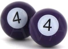 Gemelos Bolas Billar Morado 4