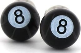 Gemelos Bolas Billar Negro 8