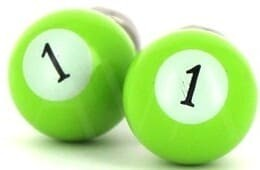 Gemelos Bolas Billar Verde 1