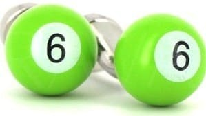 Gemelos Bolas Billar Verde 6