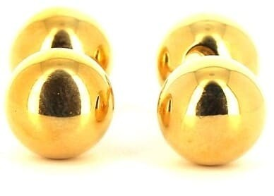 Gemelos Bolas Doradas