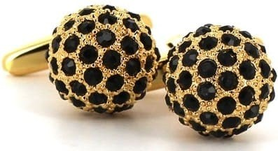 Gemelos Bolas Doradas y Negras