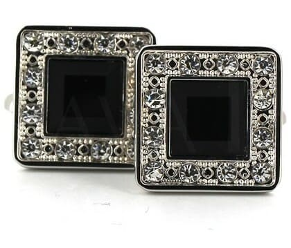 Gemelos Cuadrados con Brillantes