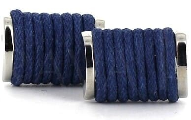 Gemelos Cuerdas Azules Oscuros