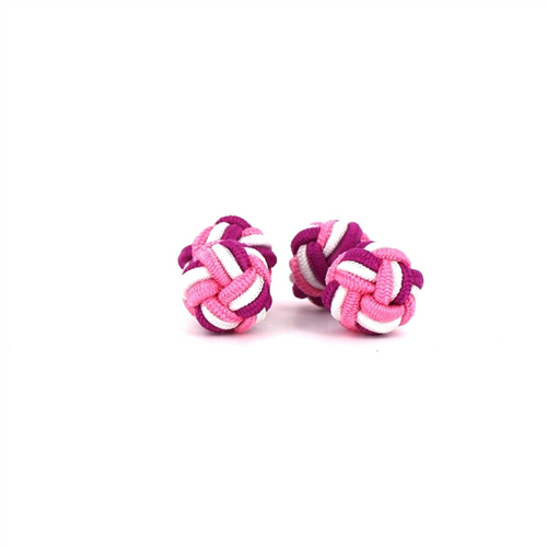 Gemelos Doble Bola Fucsia, Rosa y Blanco