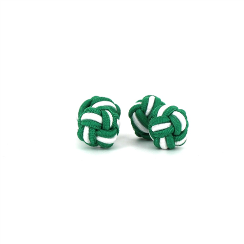 Gemelos Doble Bola Verde Oscuro y Blanco