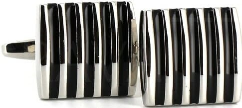 Gemelos Esmaltados 5 Rayas Negras I