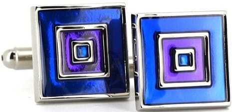 Gemelos Esmaltados Azules y Lilas