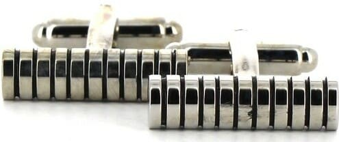 Gemelos Esmaltados Cilíndricos Rayados