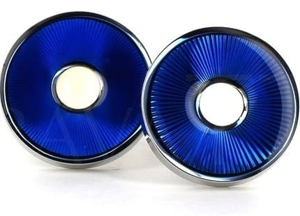 Gemelos Esmaltados Circulares Azul Intenso