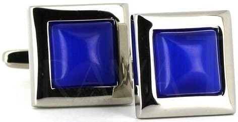 Gemelos Esmaltados Cuadrados Azules II