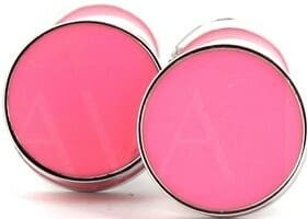 Gemelos Esmaltados Doble Bola Rosa