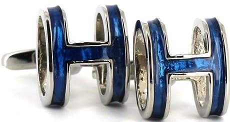 Gemelos Esmaltados H Azules