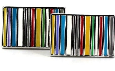 Gemelos Esmaltados Rectangulares Multicolor