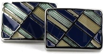 Gemelos Esmaltados Rectangulares Tricolor IV