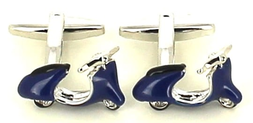 Gemelos Moto Scooter Vespa Azul Marino