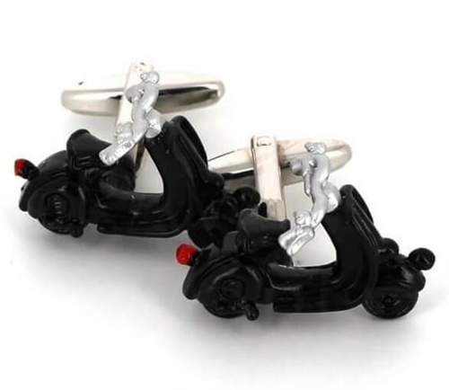 Gemelos Moto Scooter Vespa Negra