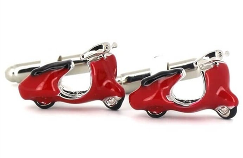 Gemelos Moto Scooter Vespa Roja