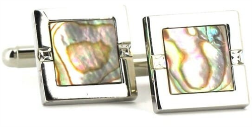 Gemelos Nácar Cuadrados III