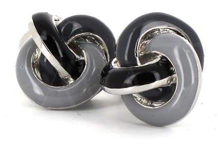 Gemelos Nudos Gris y Negro