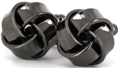 Gemelos Nudos Negros Lisos
