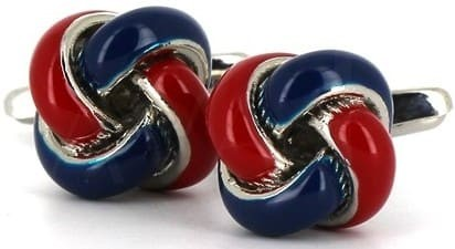Gemelos Nudos Rojo y Azul Marino