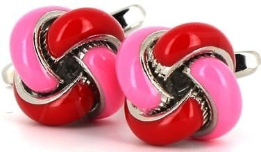 Gemelos Nudos Rojo y Rosa