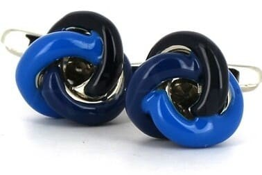 Gemelos Nudos Tricolor Azul y Negro