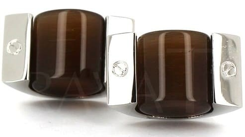 Gemelos Piedras Marrón