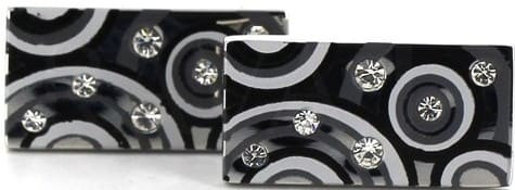 Gemelos Rectangulares con Brillantes