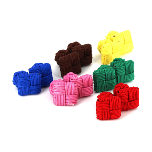 PACK DE 6 GEMELOS PASAMANERÍA CUADRADOS