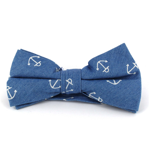 Pajarita Anclas Denim Claro
