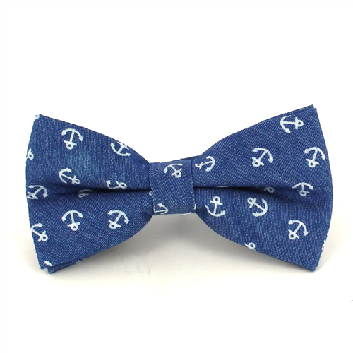 Pajarita Anclas Pequeñas Denim Claro