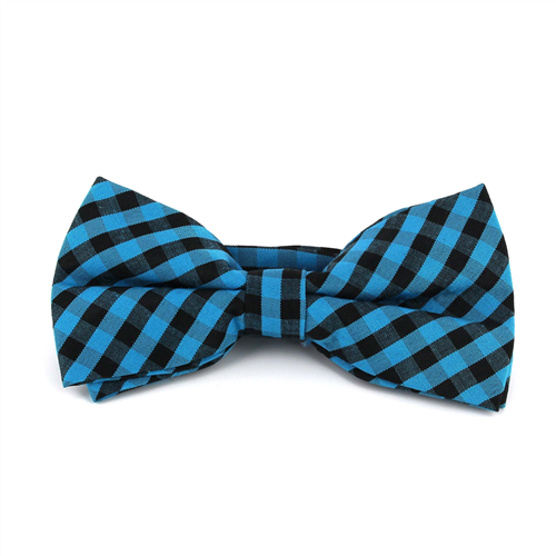 Pajarita Cuadros Vichy Azul y Negra