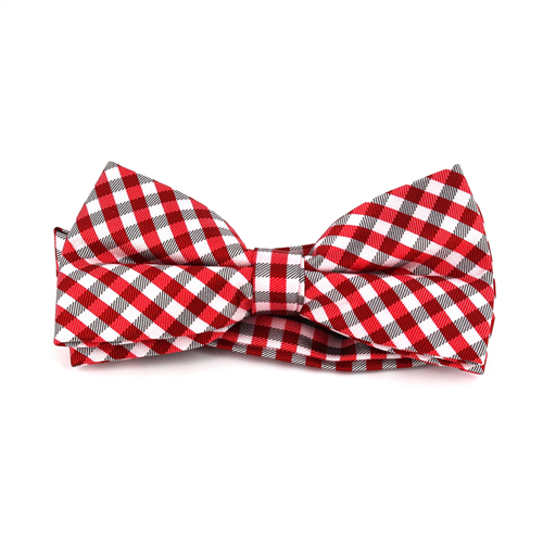 Pajarita Cuadros Vichy Roja y Blanca