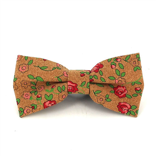 Pajarita de Corcho Estampado Floral