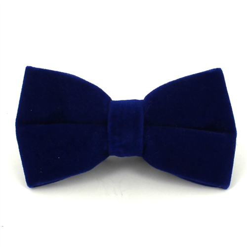 Pajarita Lisa Terciopelo Azul