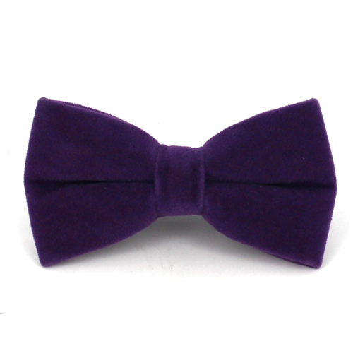 Pajarita Lisa Terciopelo Morada